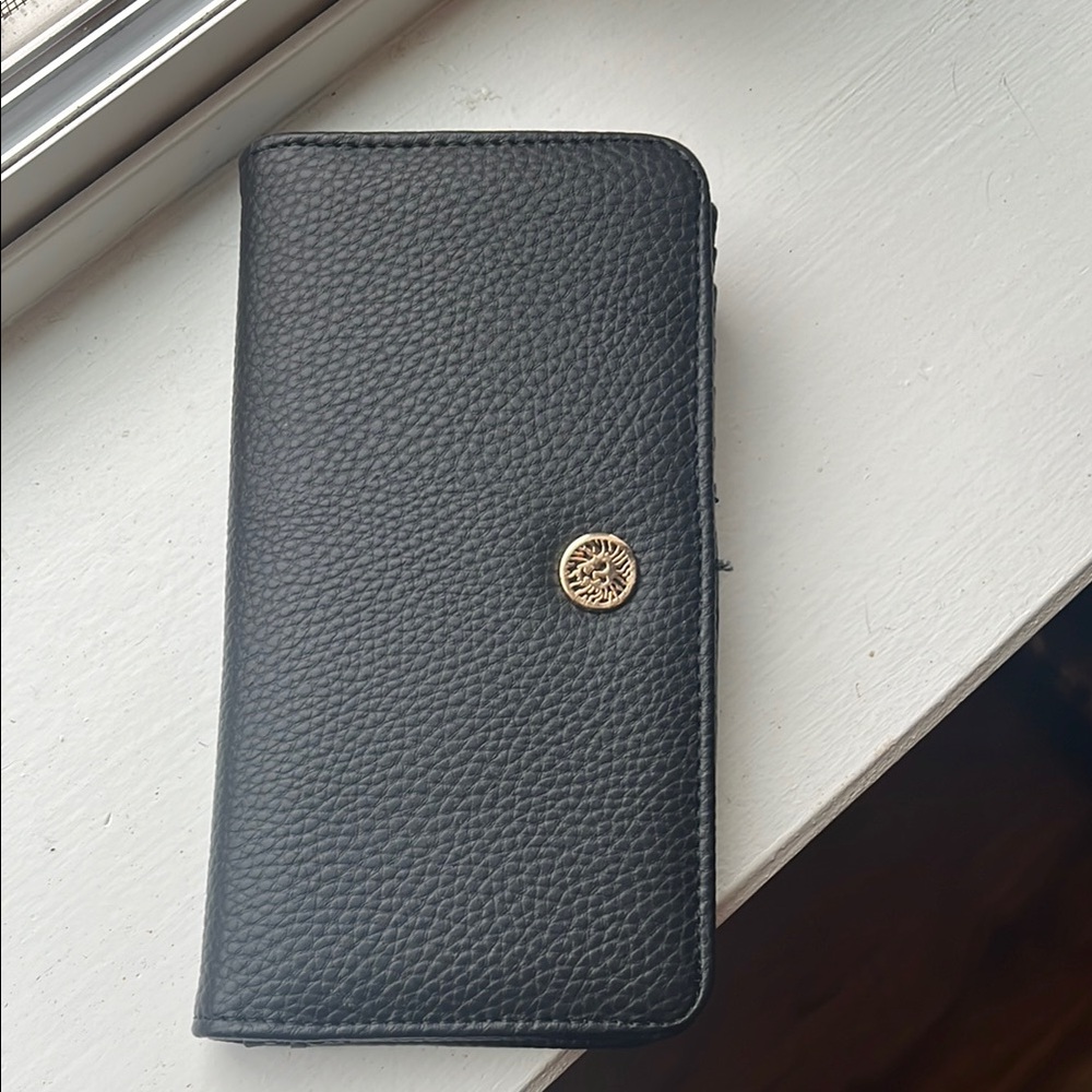 Black Leather Anne Klein Wallet